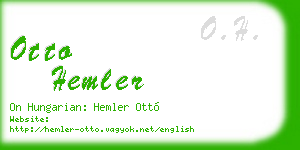 otto hemler business card
